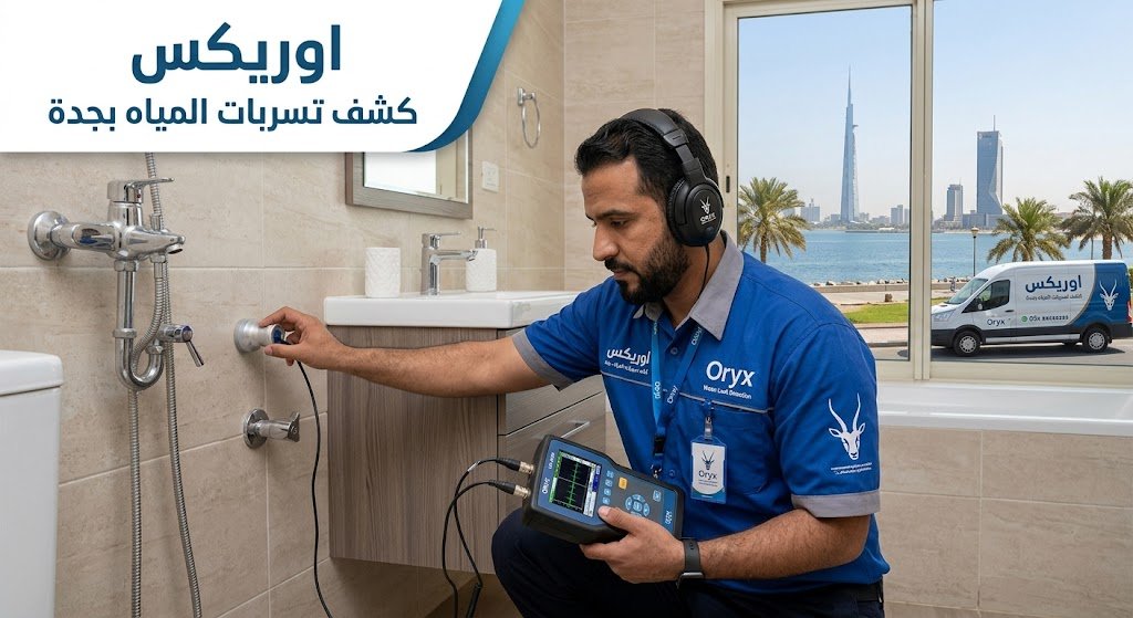 شركة كشف تسربات المياة بجدة | فحص إلكتروني بدون تكسير - اوريكس